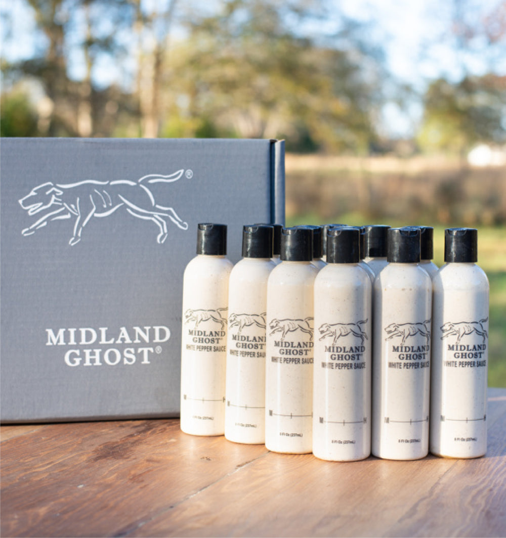 12 Bottles (1 case )- 8 oz Midland Ghost White Sauce  w/ FREE SHIPPING