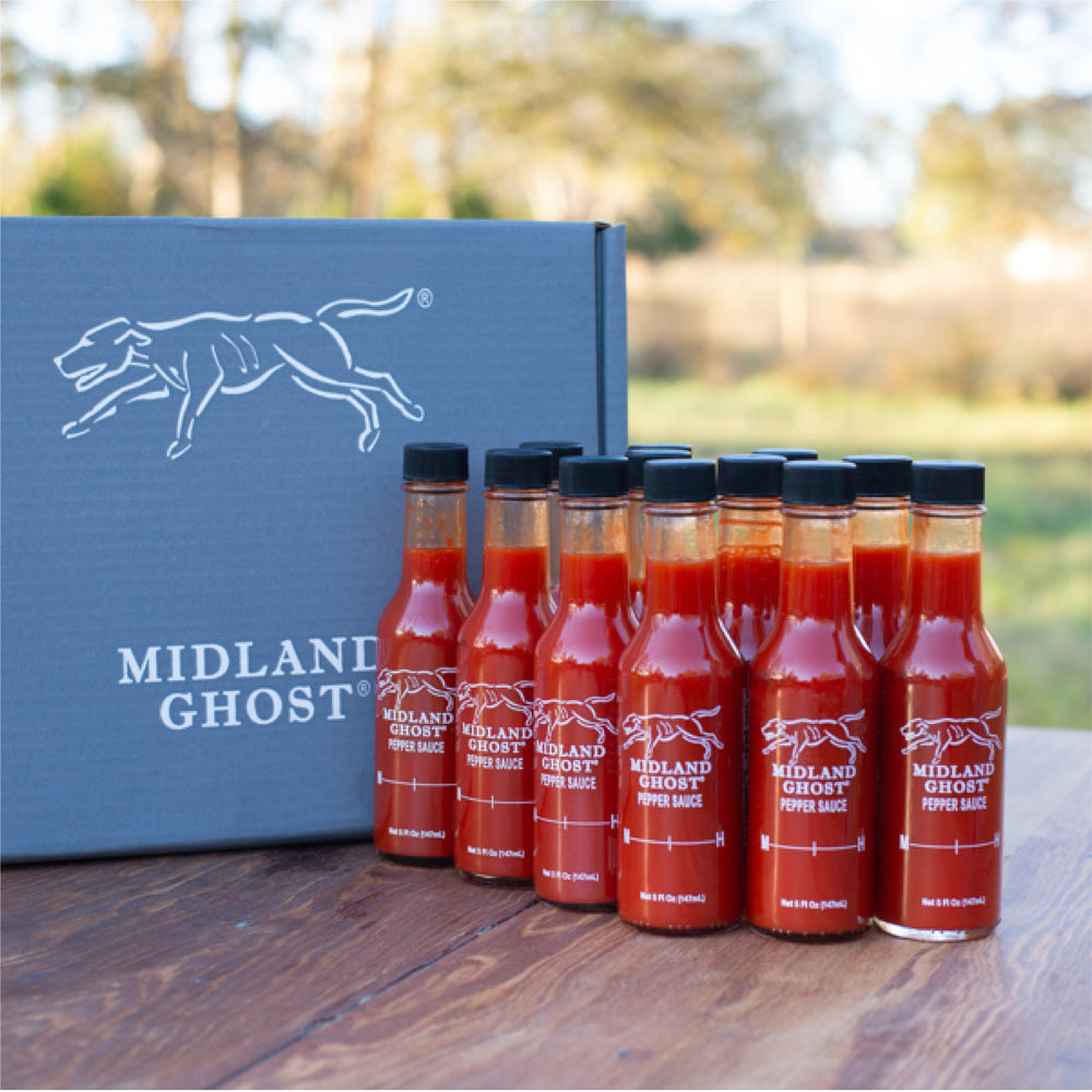 12 Bottles - Midland Ghost Red Pepper Sauce (1 case) w/ FREE SHIPPING